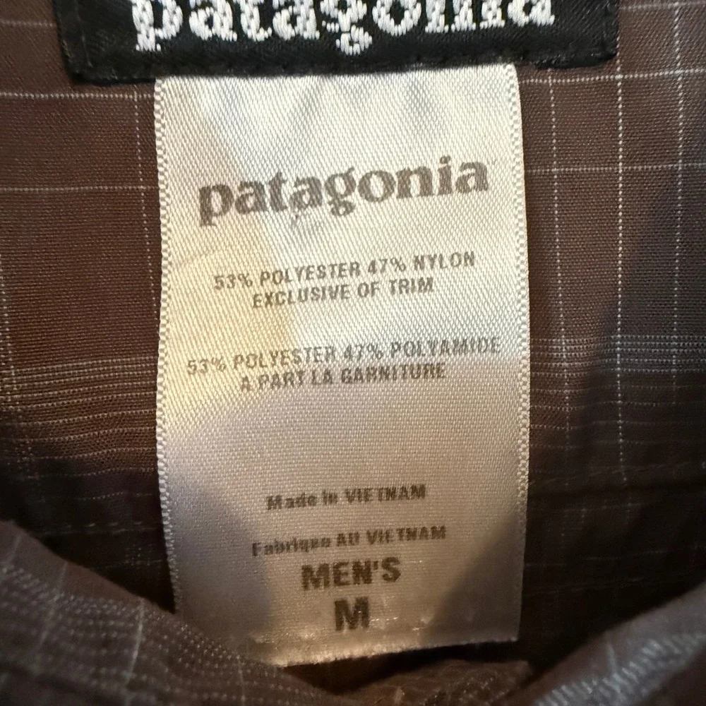 Patagonia Mens Brown Plaid Short Sleeve Snap Front Shirt 54070SS Size M - Picture 6 of 9